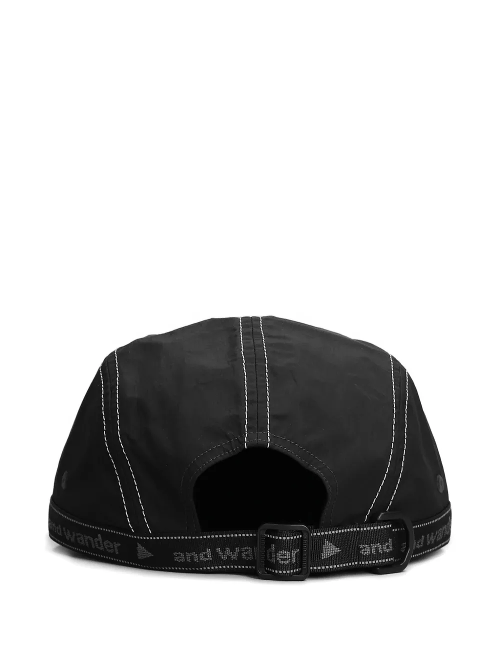 And Wander logo-tape baseball cap - Zwart