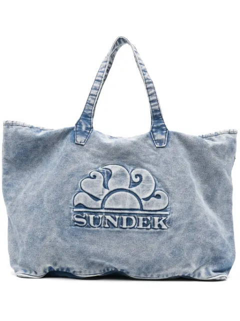 Sundek denim tote bag