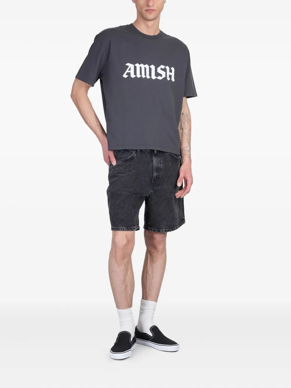 AMISH Bernie shorts - Zwart