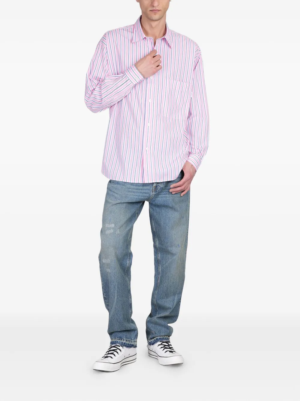 AMISH chemise en popeline à rayures | Image 2