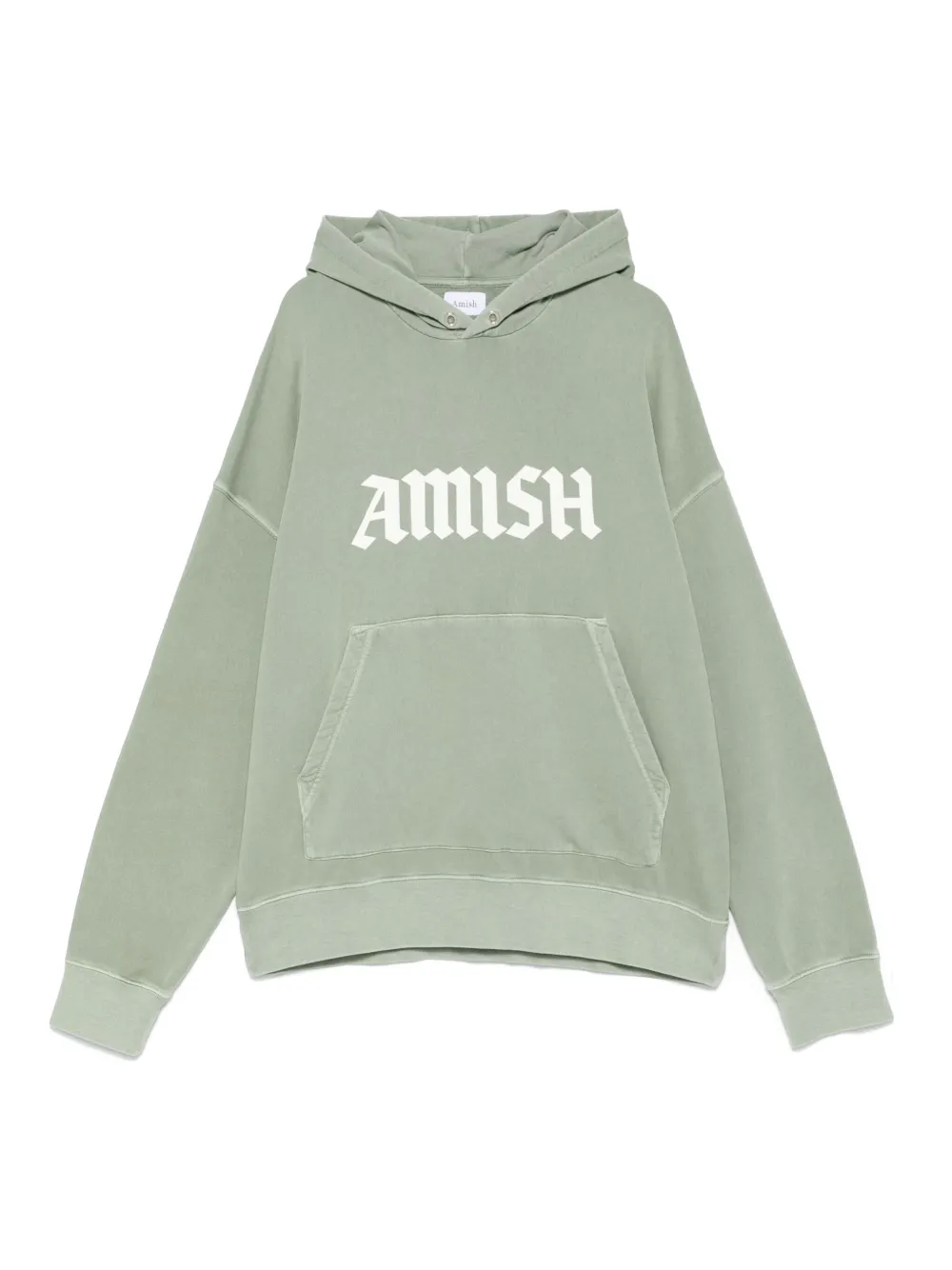 AMISH logo-print hoodie | Green | Image 1