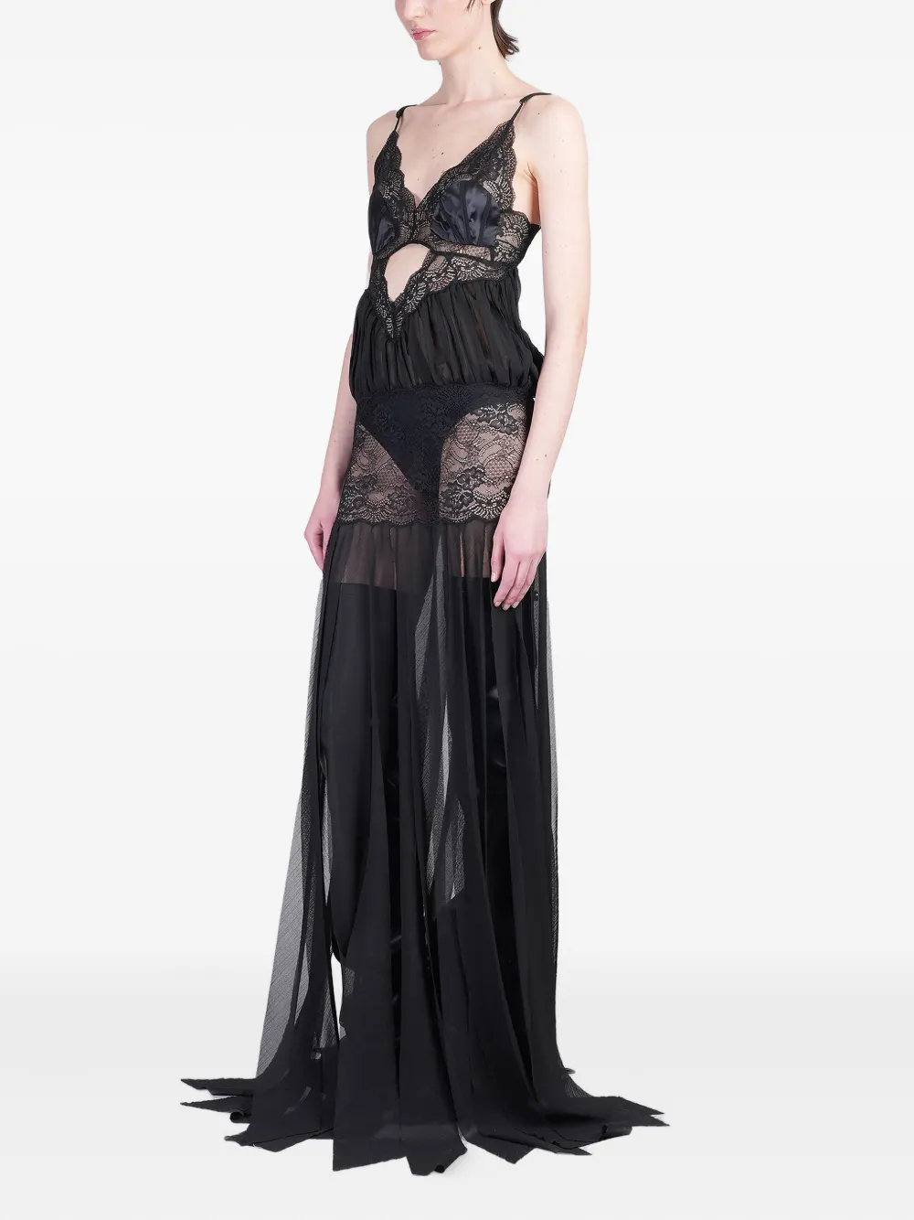 The Attico Katoenen maxi-jurk Zwart