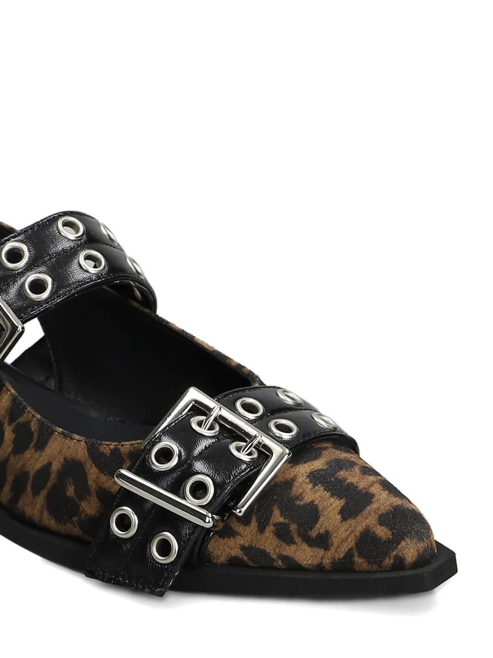 Gisel Moire Saturno flat pumps Black