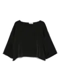 MOUTAKI satin t-shirt - Black