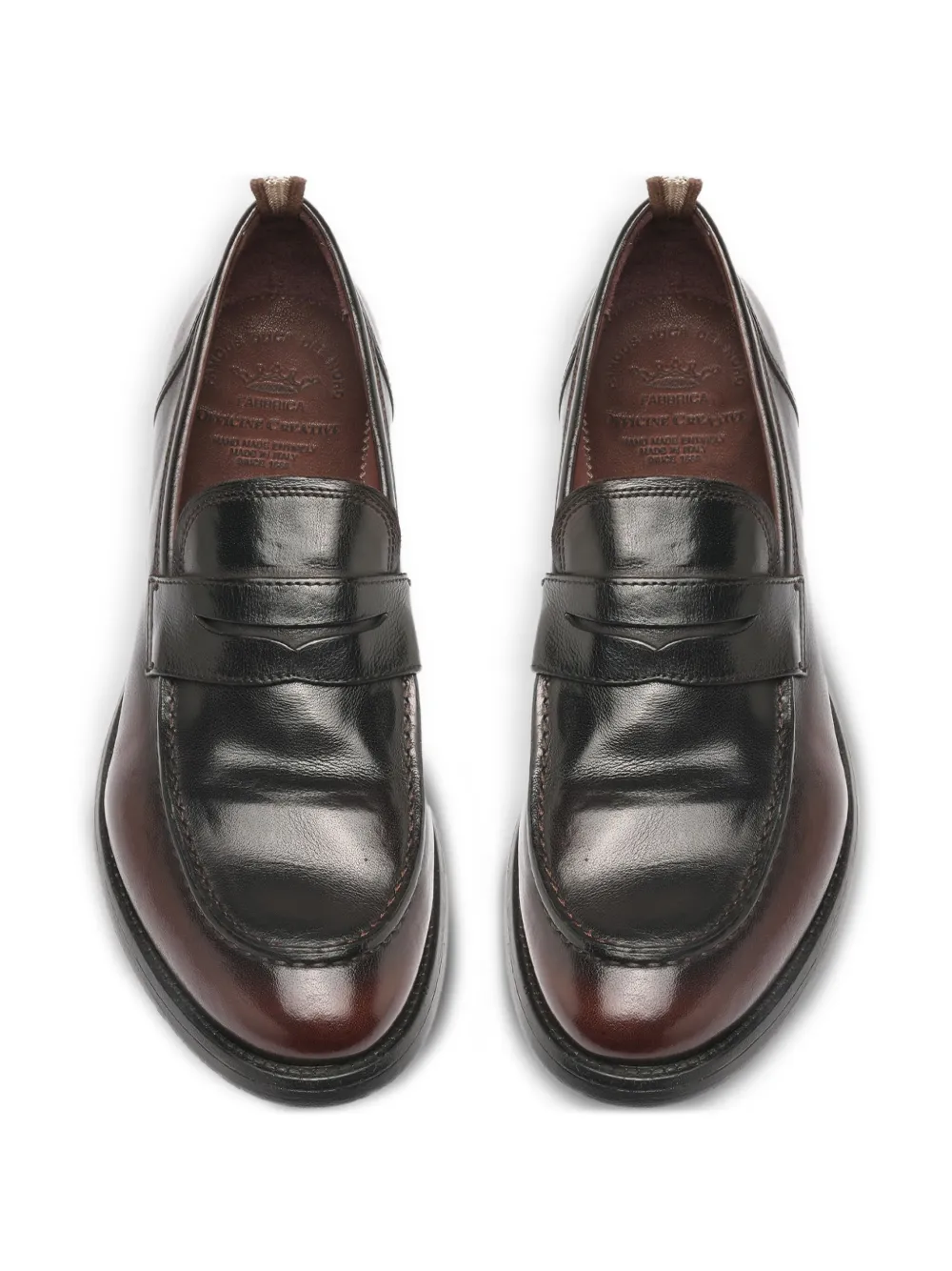 Officine Creative penny leather loafers Red
