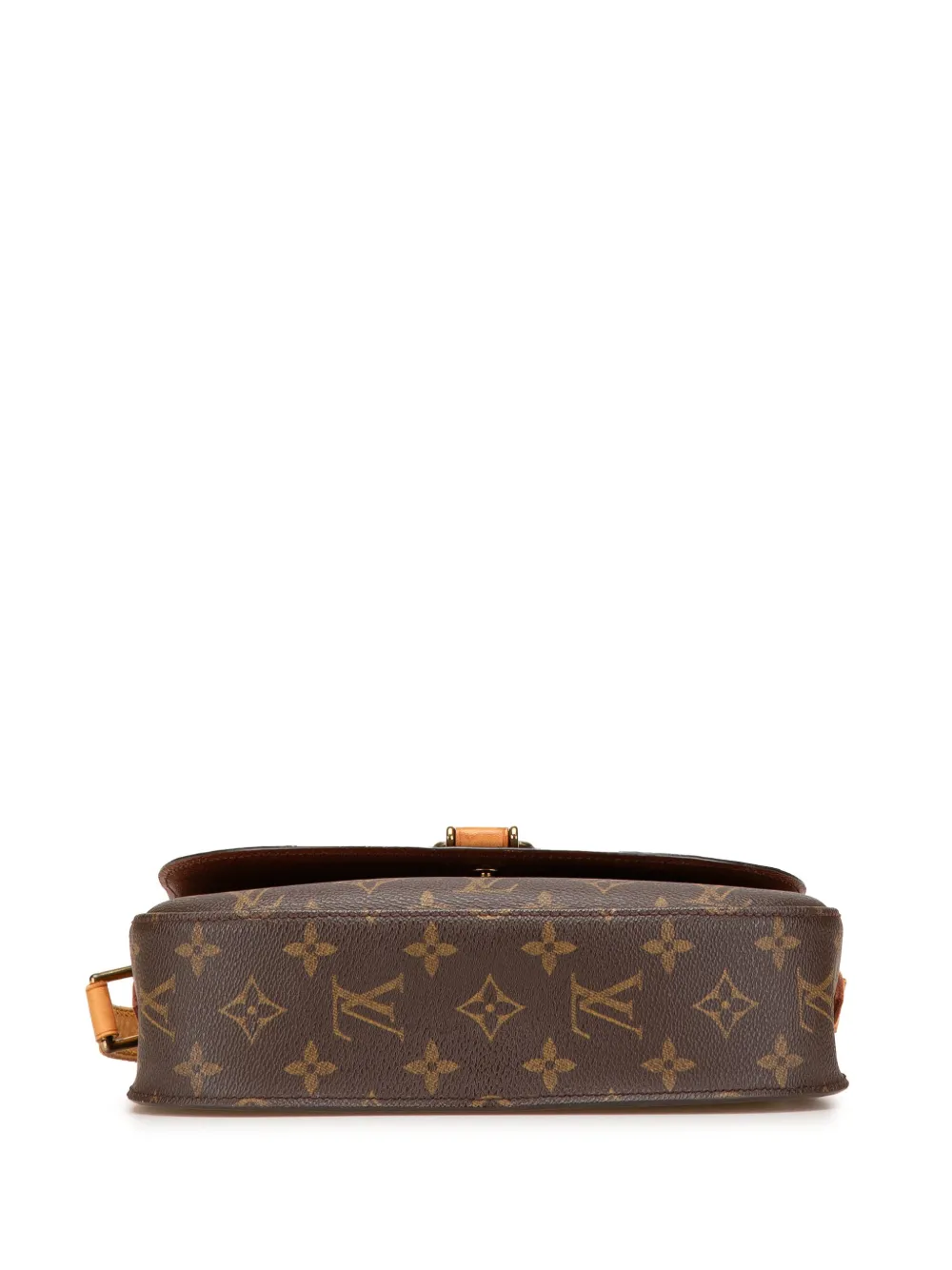 Pre-owned Louis Vuitton 2001 Monogram Saint Cloud Gm Crossbody Bag In Brown
