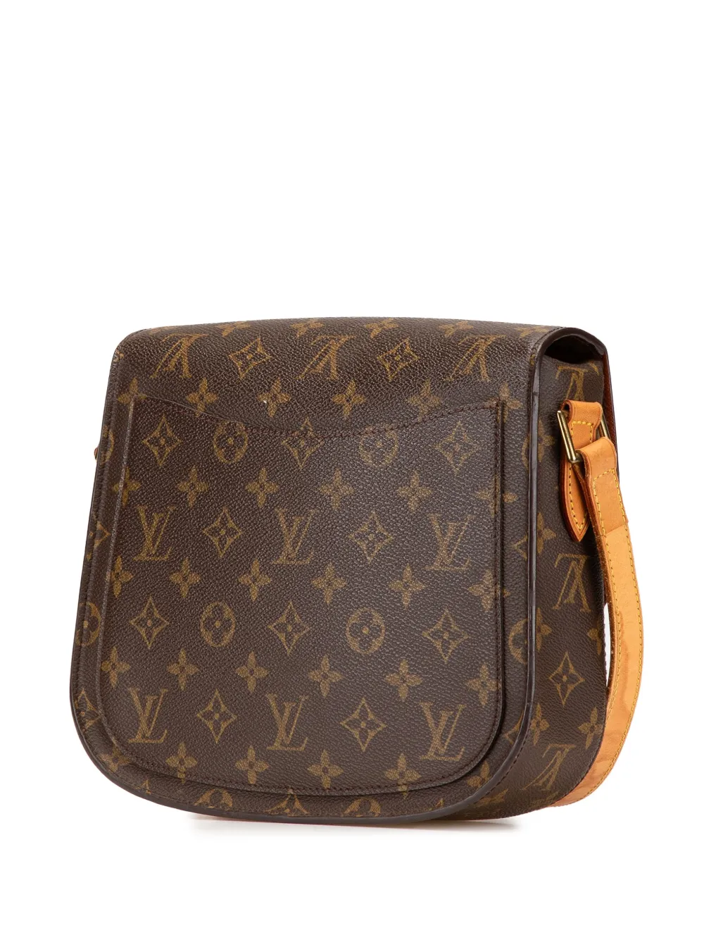 Pre-owned Louis Vuitton 2001 Monogram Saint Cloud Gm Crossbody Bag In Brown