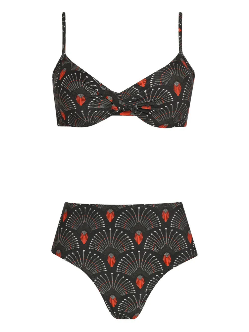 Lygia & Nanny Veronica Twisted-front Bikini In Multi