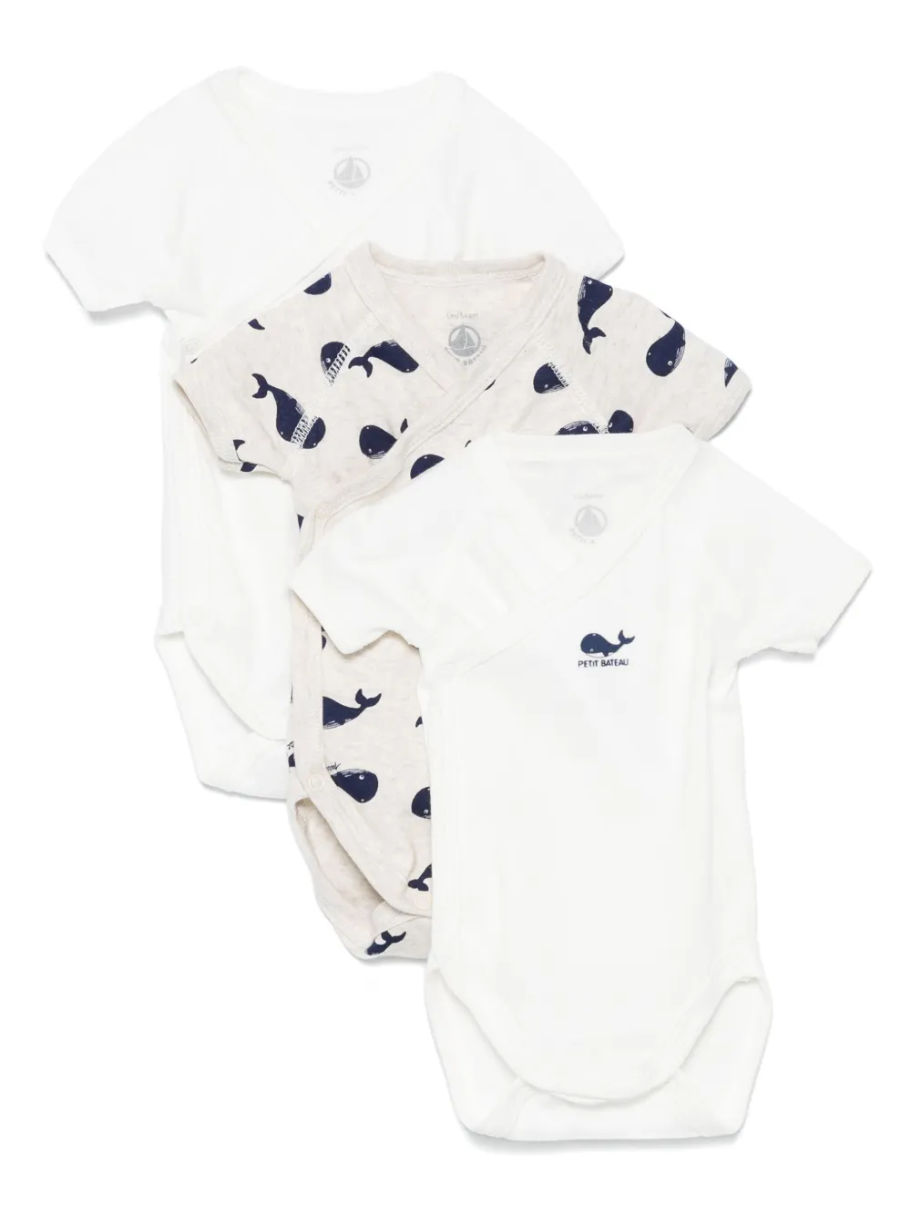 Petit Bateau cotton body set Wit