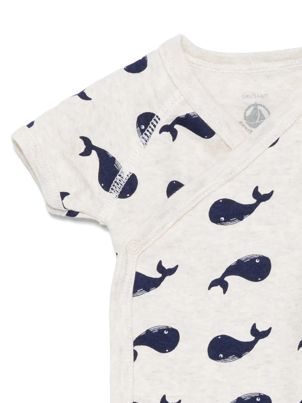 Petit Bateau cotton body set - Wit
