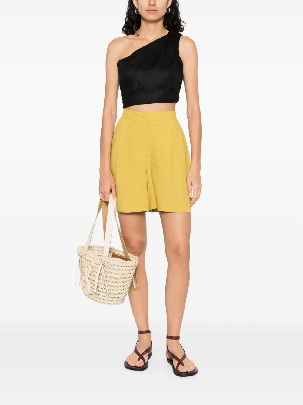 MOUTAKI High waist shorts Geel