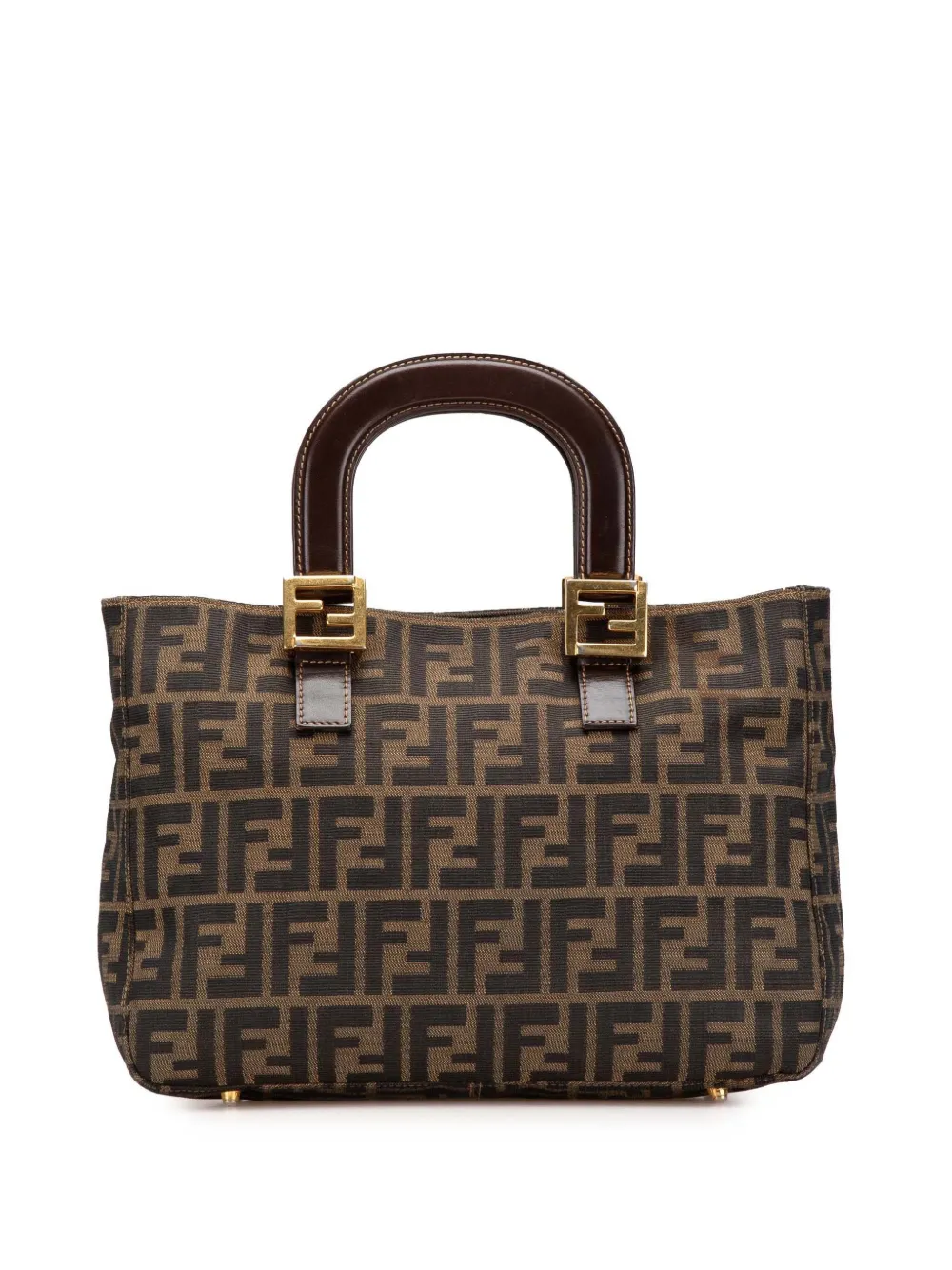 Fendi Pre-Owned 2000-2010 Small Zucca Canvas Twins tote bag - ブラウン Fendi Pre-Owned 2000-2010 Small Zucca Canvas Twins tote bag - ブラウン