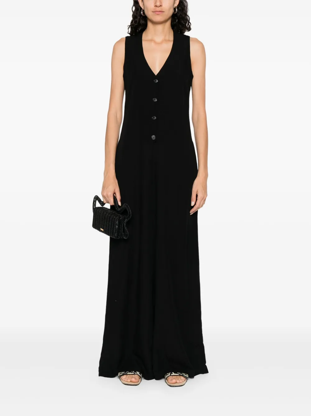 MOUTAKI cotton jumpsuit - Zwart