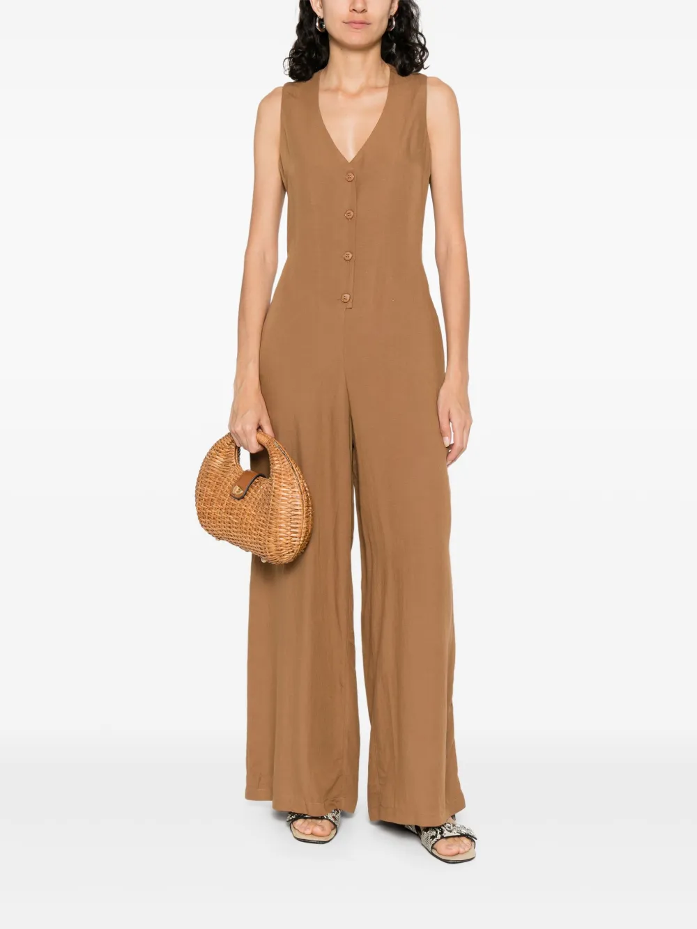 MOUTAKI jersey jumpsuit - Bruin