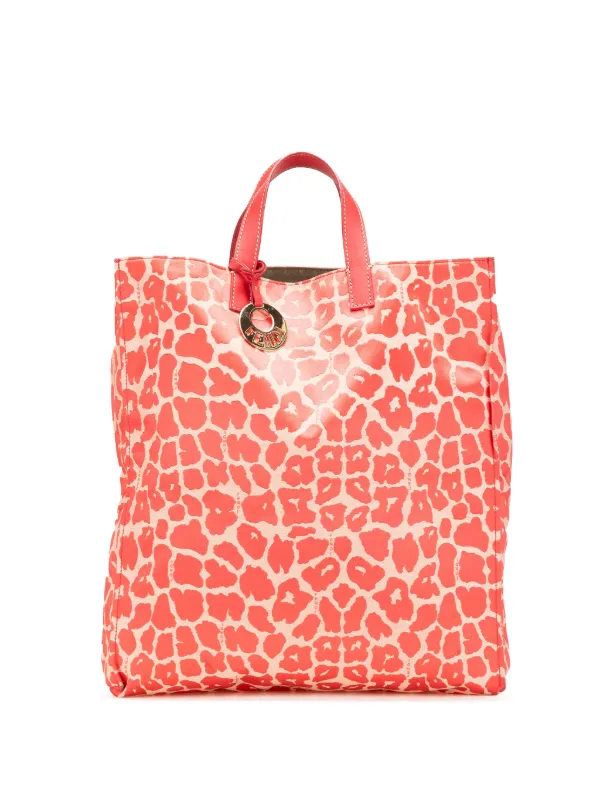 Fendi Pre-Owned 2010-2025 レオパードプリント キャンバス ショッパー