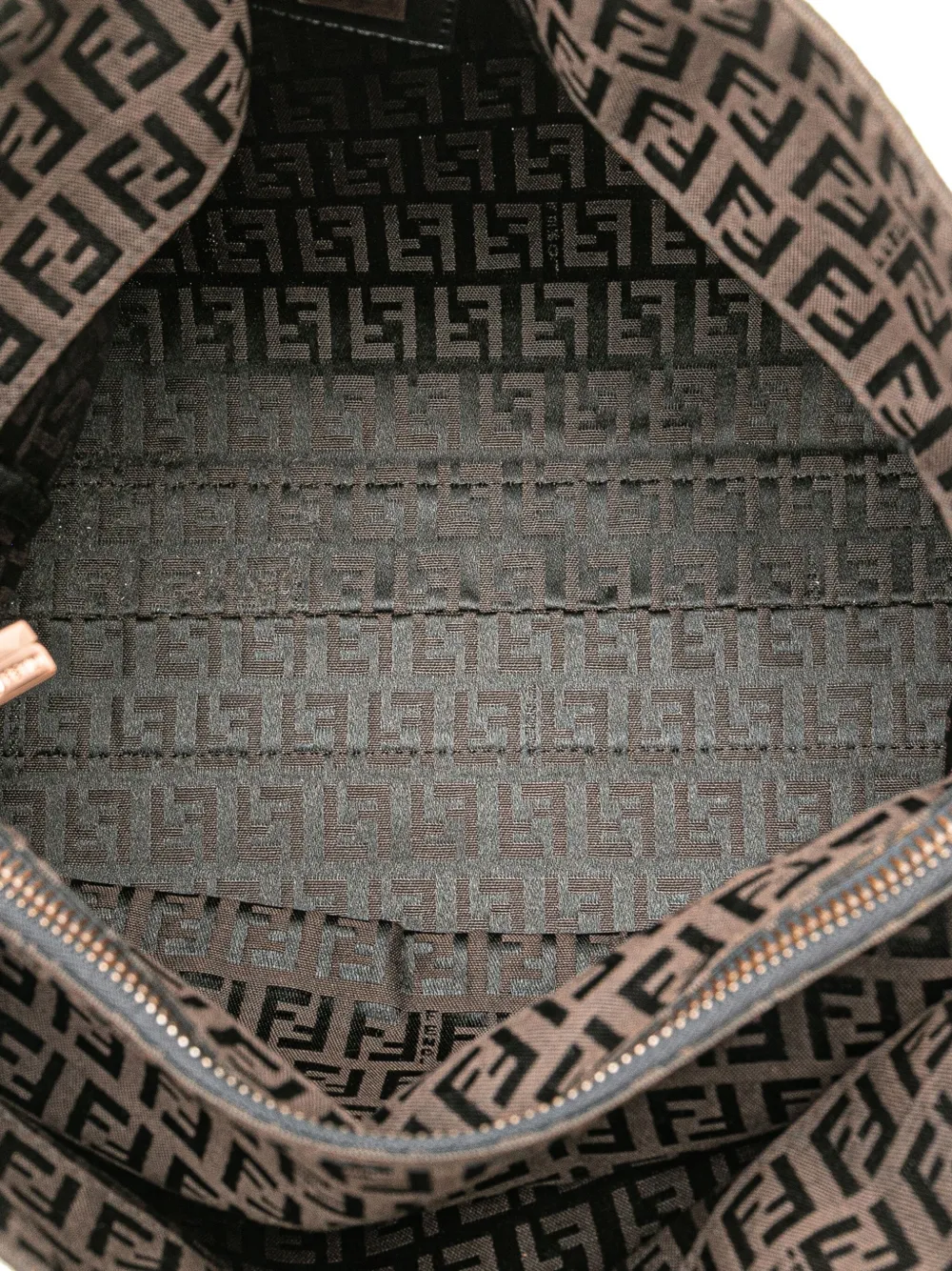 Pre-owned Fendi 2010-2024 Zucchino Canvas Tote Bag In Brown
