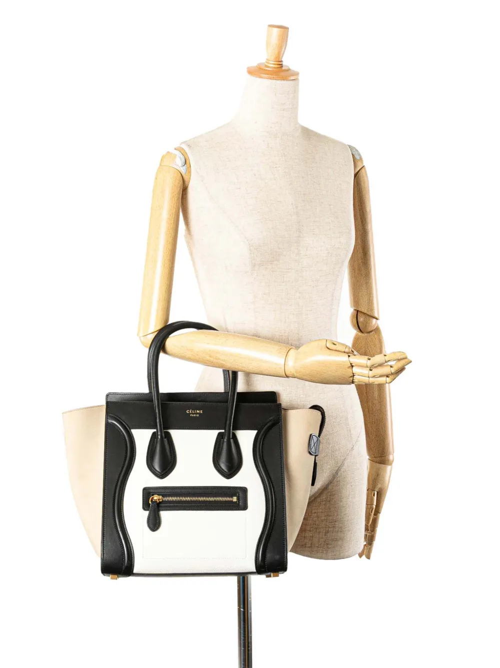 Céline Pre-Owned 2018 Mini Tricolor Leather Luggage tote bag | Pre-Owned | Image 2