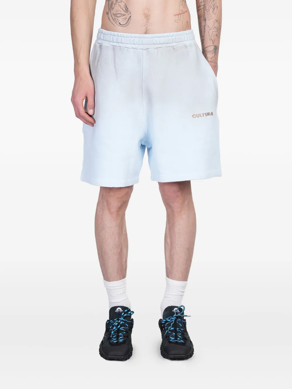 logo-embroidered track shorts
