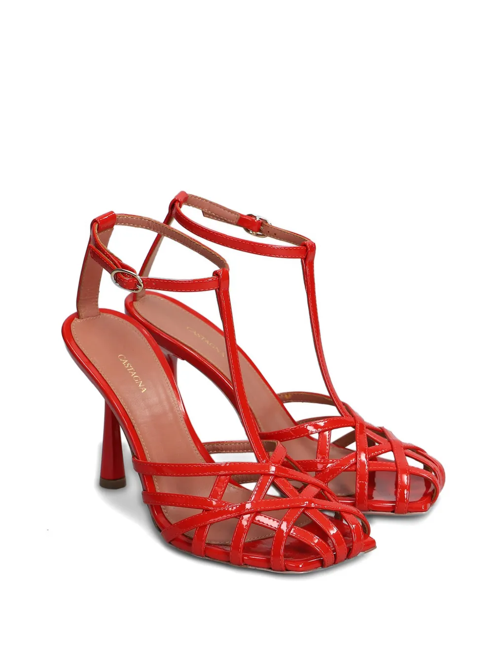 Aldo Castagna 100mm Lidia sandals Red