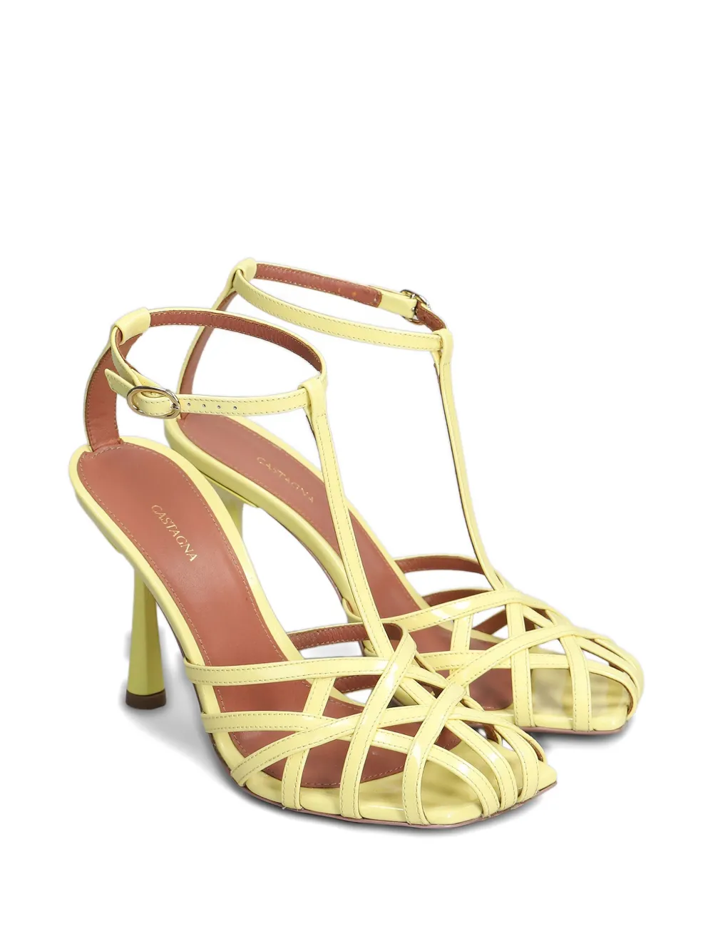 Aldo Castagna 100 mm Lidia sandalen Geel