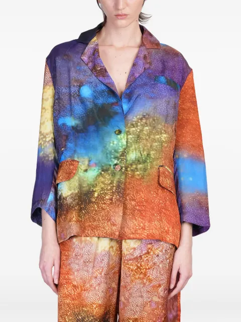 YAVI abstract-print blazer