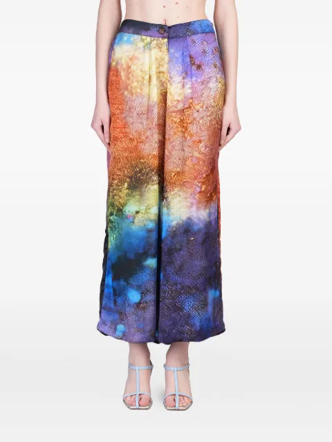 YAVI pantalones con estampado abstracto