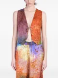 YAVI abstract-print vest - Orange