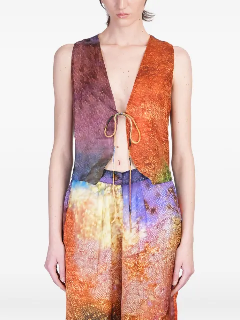 YAVI chaleco con estampado abstracto