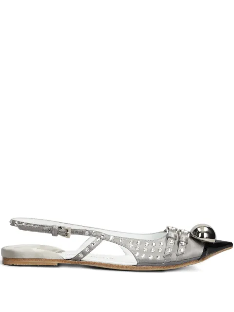 Dove Nuotano Gli Squali studded flat pumps