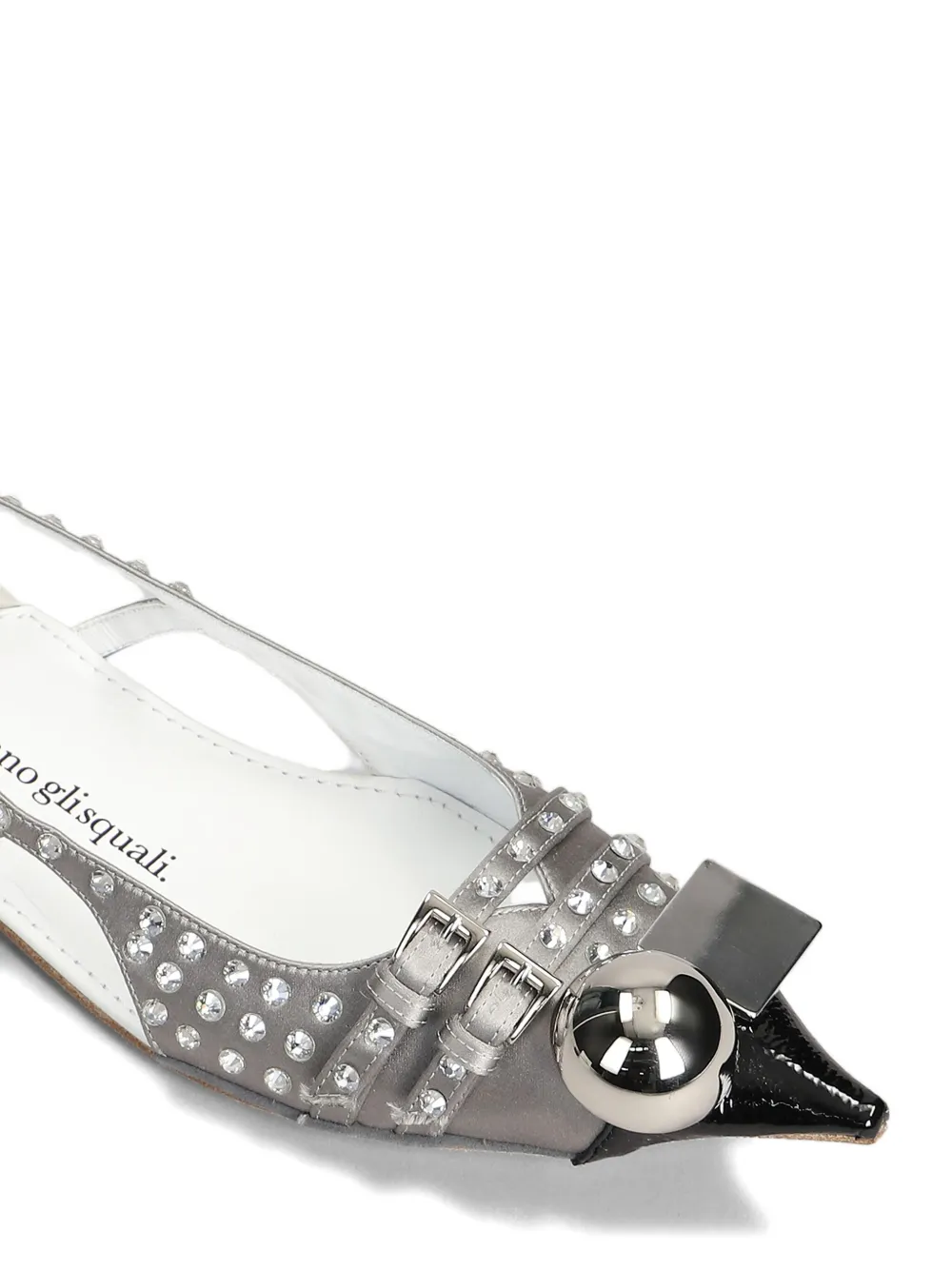 Dove Nuotano Gli Squali studded flat pumps Grey