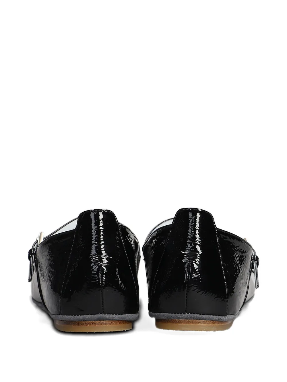 Dove Nuotano Gli Squali stud-detailed flat pumps Black