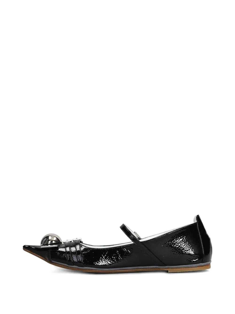 Dove Nuotano Gli Squali stud-detailed flat pumps Black