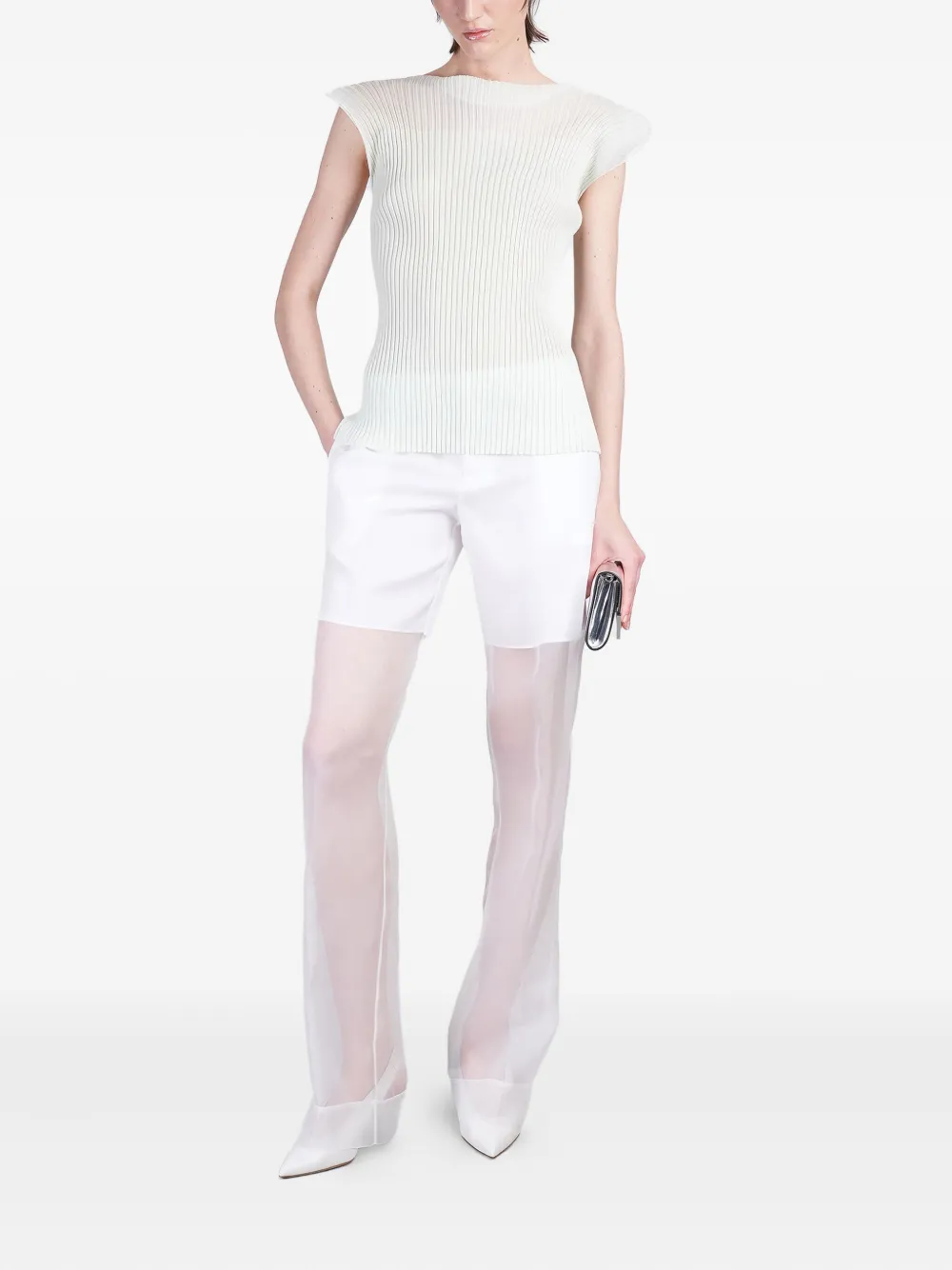 Del Core silk trousers - Wit