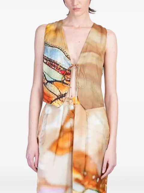YAVI graphic-print vest