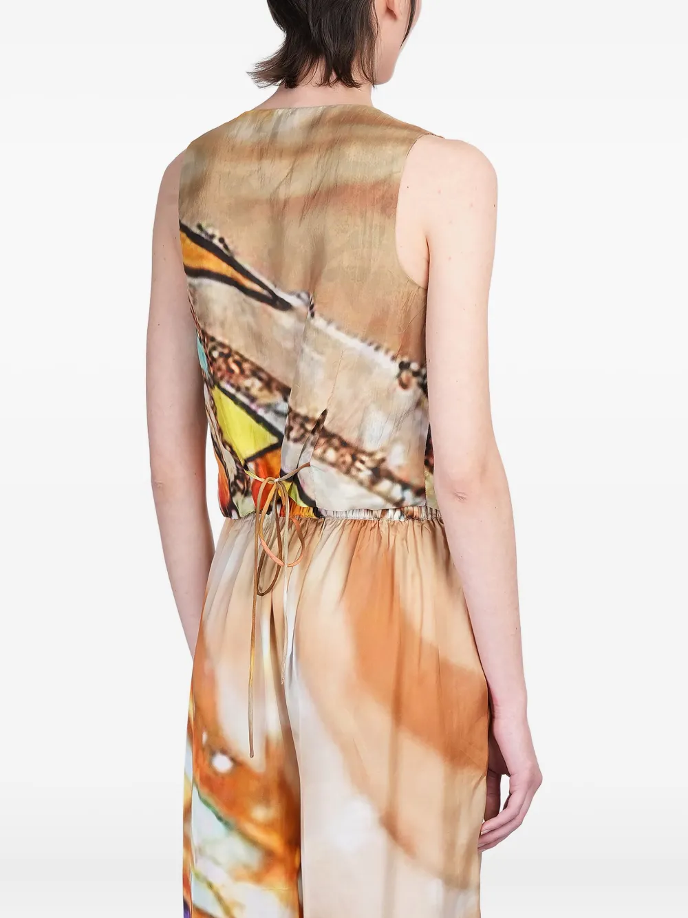 YAVI Hemd met grafische print Beige