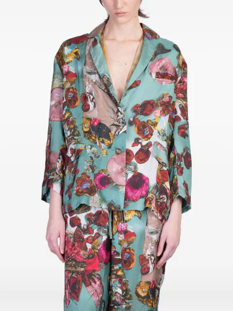 YAVI floral-print blazer