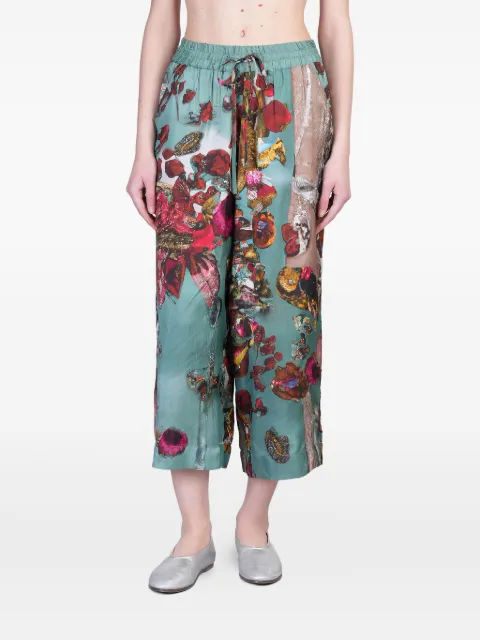 YAVI graphic-print trousers