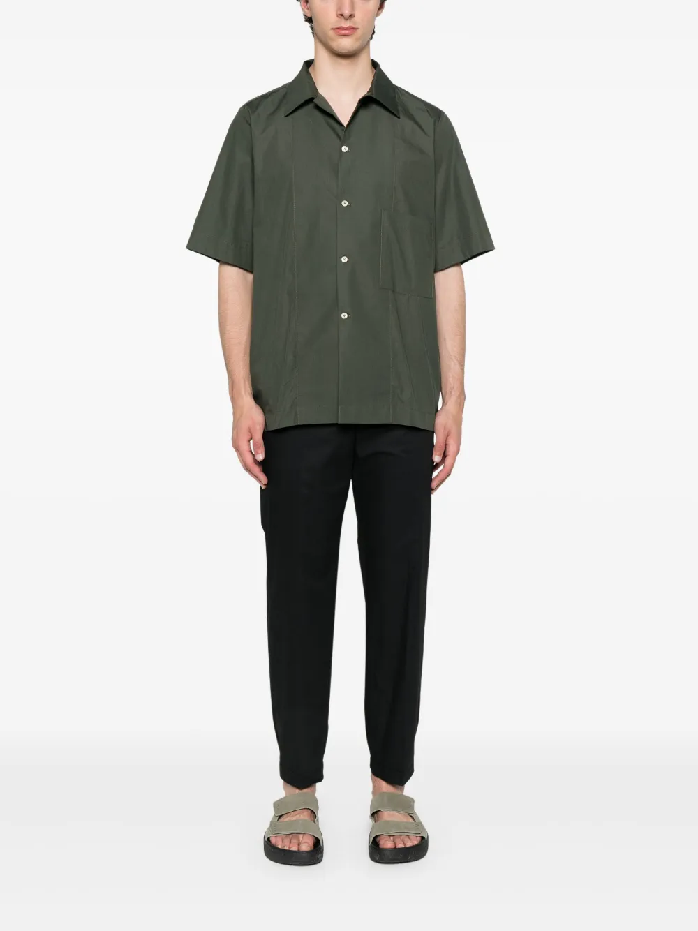 NEW YORK RESIDENT COTTON STRAIGHT-LEG TROUSERS 