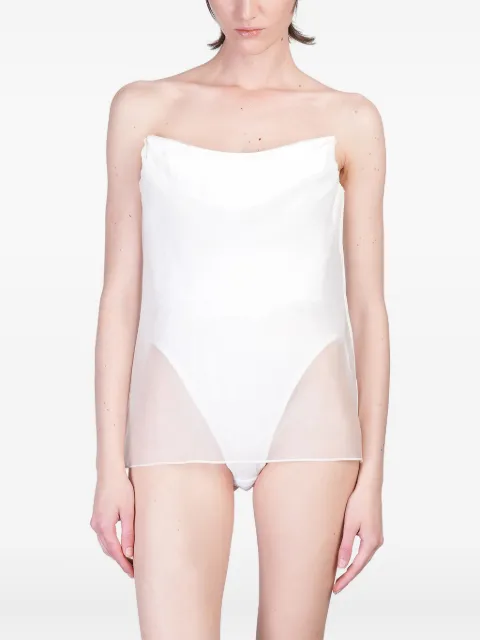 Del Core draped bustier top