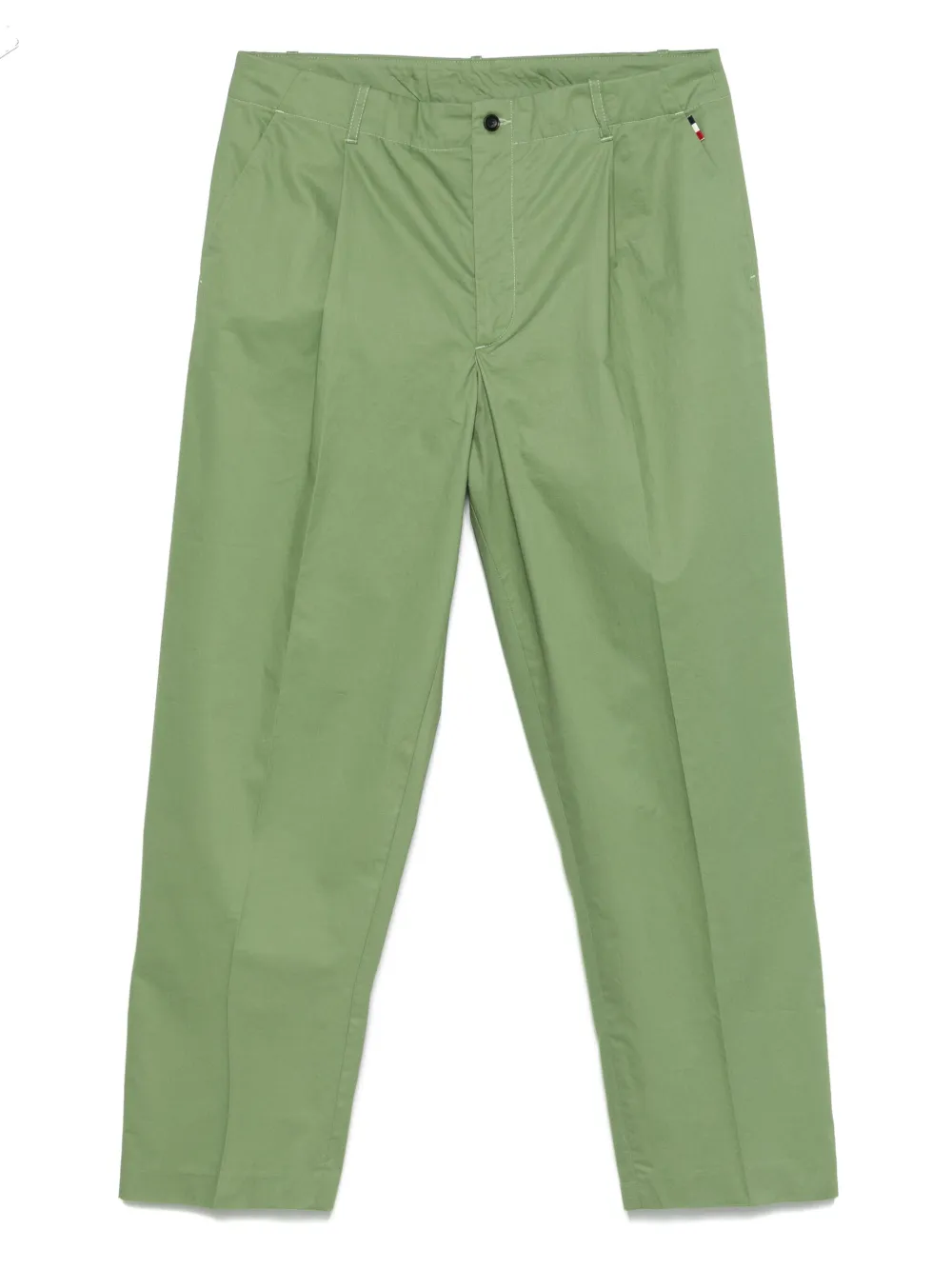 New York Resident cotton straight-leg trousers - グリーン New York Resident cotton straight-leg trousers - グリーン