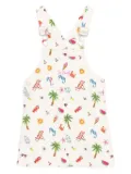 MC2 Saint Barth Kids all-over print dungarees - Neutrals