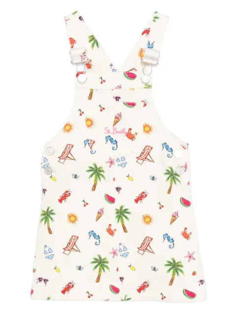 MC2 Saint Barth Kids all-over print dungarees