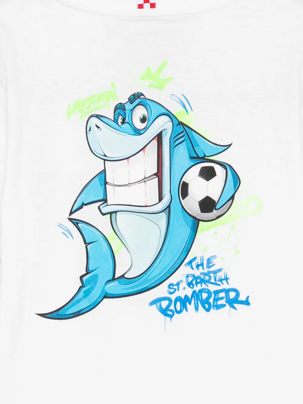 MC2 Saint Barth Kids x Crypto Puppets Shark Bomber T-shirt met print Wit