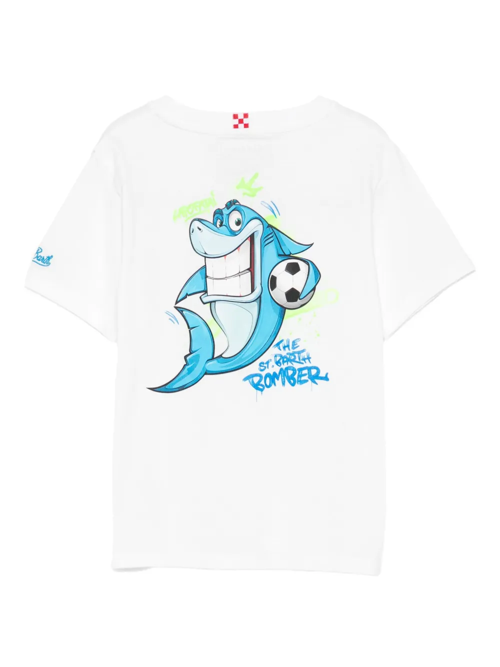 MC2 Saint Barth Kids x Crypto Puppets Shark Bomber T-shirt met print Wit