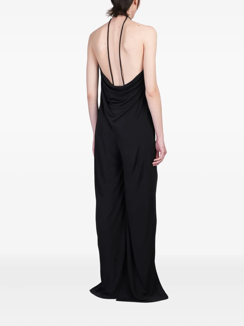 Christopher Esber Satijnen jumpsuit Zwart