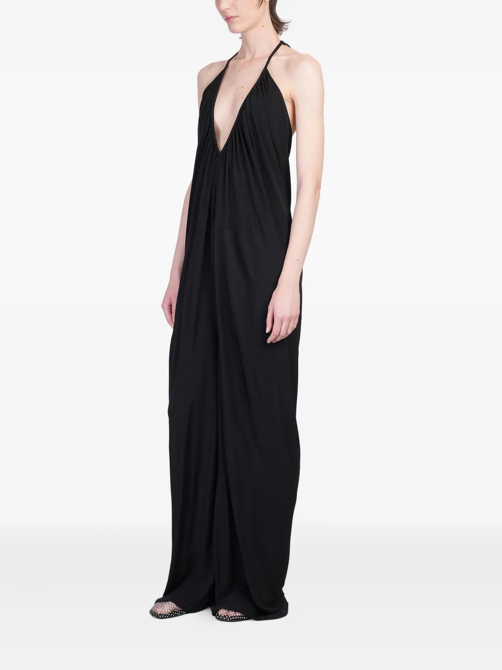Christopher Esber Satijnen jumpsuit - Zwart