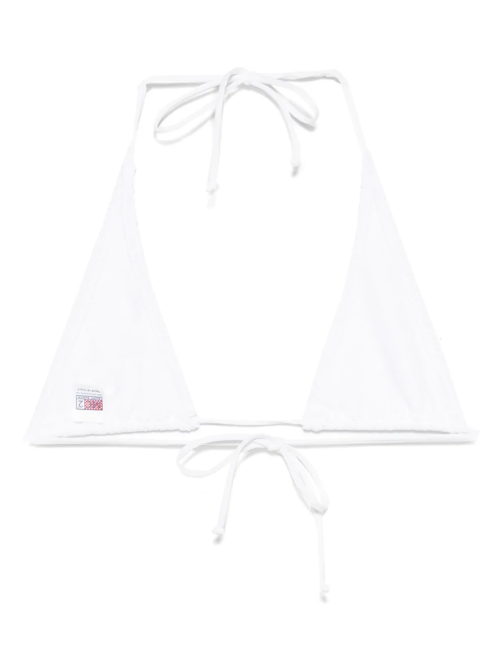 Mc2 Saint Barth Triangle-cup Bikini Top In White