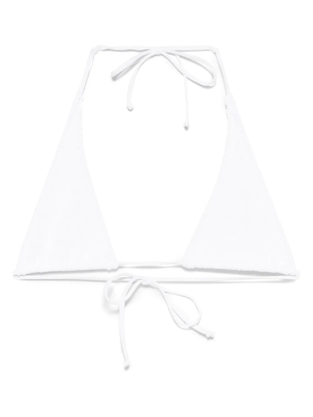 Mc2 Saint Barth Triangle-cup Bikini Top In White
