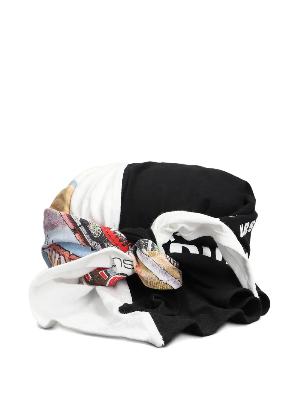 Marine Serre panelled baseball cap - Zwart