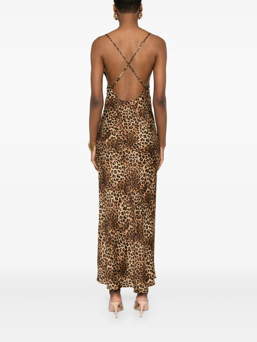 Shop Mc2 Saint Barth Leopard-print Midi Dress